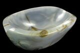 Polished Blue Agate Bowl - Madagascar #120181-2